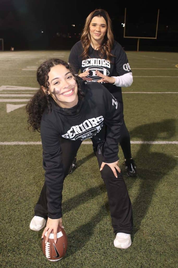 Everett High School Crimson Tide Flag Football Powderpuff Blue Team 