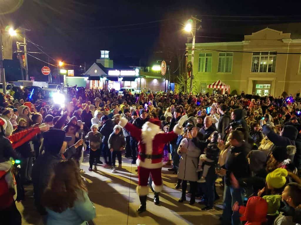 Santa makes his way toward Saugus Town Hall-2