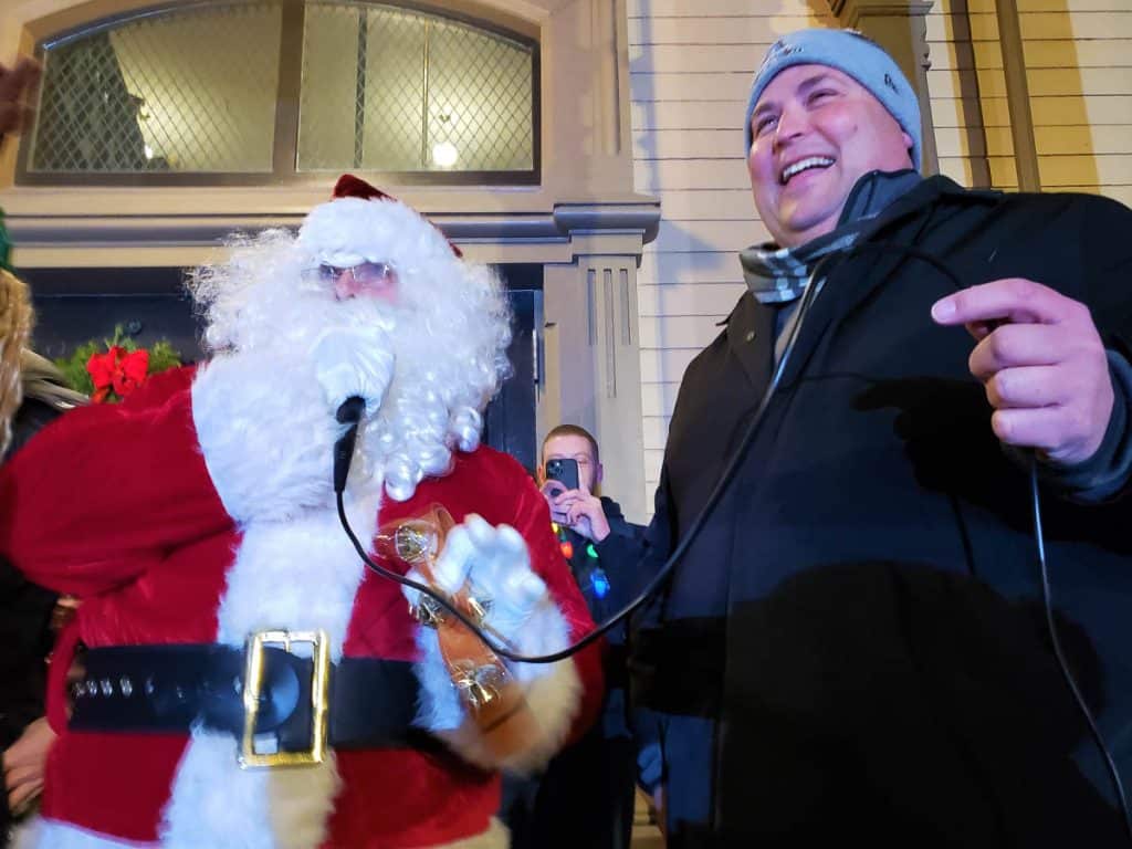 Town Manager Scott C. Crabtree introduces Santa Claus-2