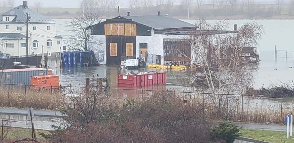 Revere Dec 2022 flooding boatyard soon to be community center Loretta LaCentra