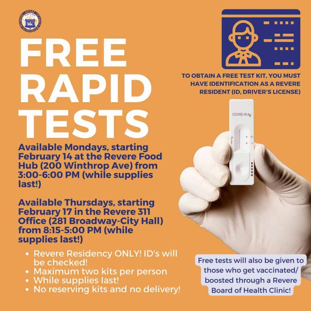 Free rapid tests