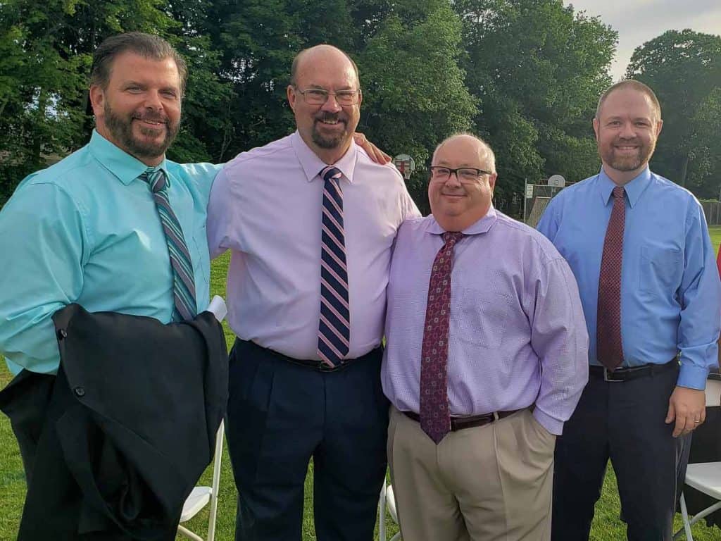 EMBRACING A NEW ERA FOR SAUGUS PUBLIC SCHOOLS School Committee Chair Thomas Whittredge and members Joseph “Dennis” Gould, John Hatch and Ryan Fisher