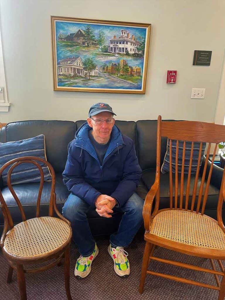 Carl Spencer with his chairs-2