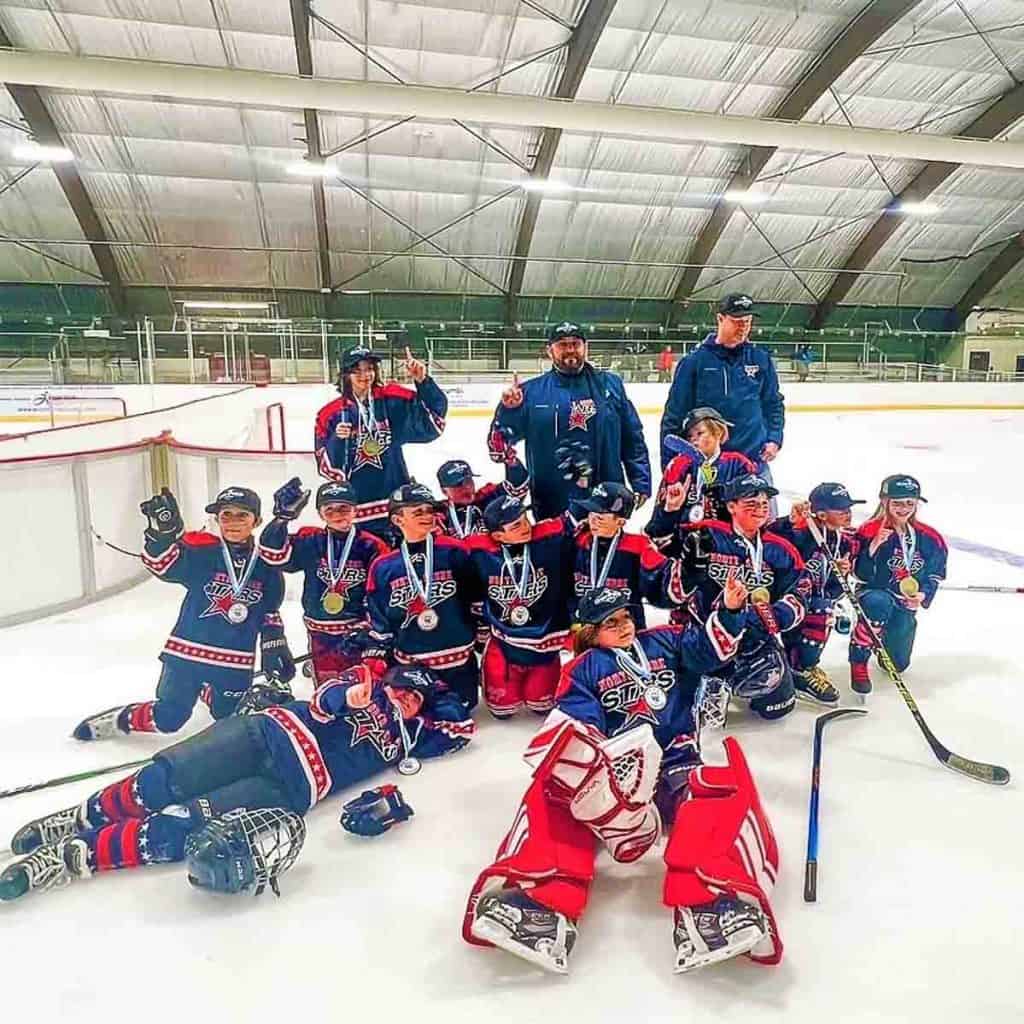Players from the Lynnfield-Saugus North Shore Stars