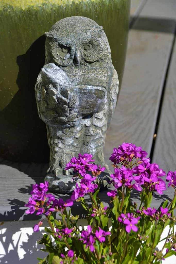 This stone owl garden sculpture-2