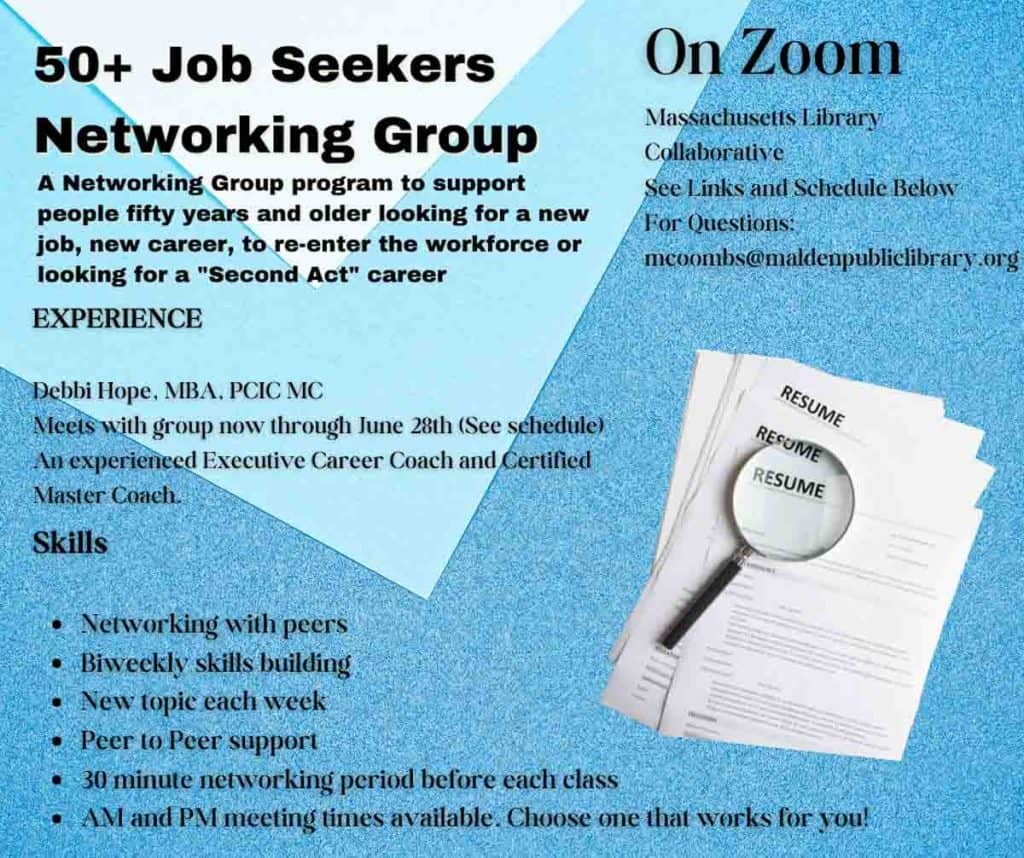 50+ Job Seekers Networking Group Facebook - 1