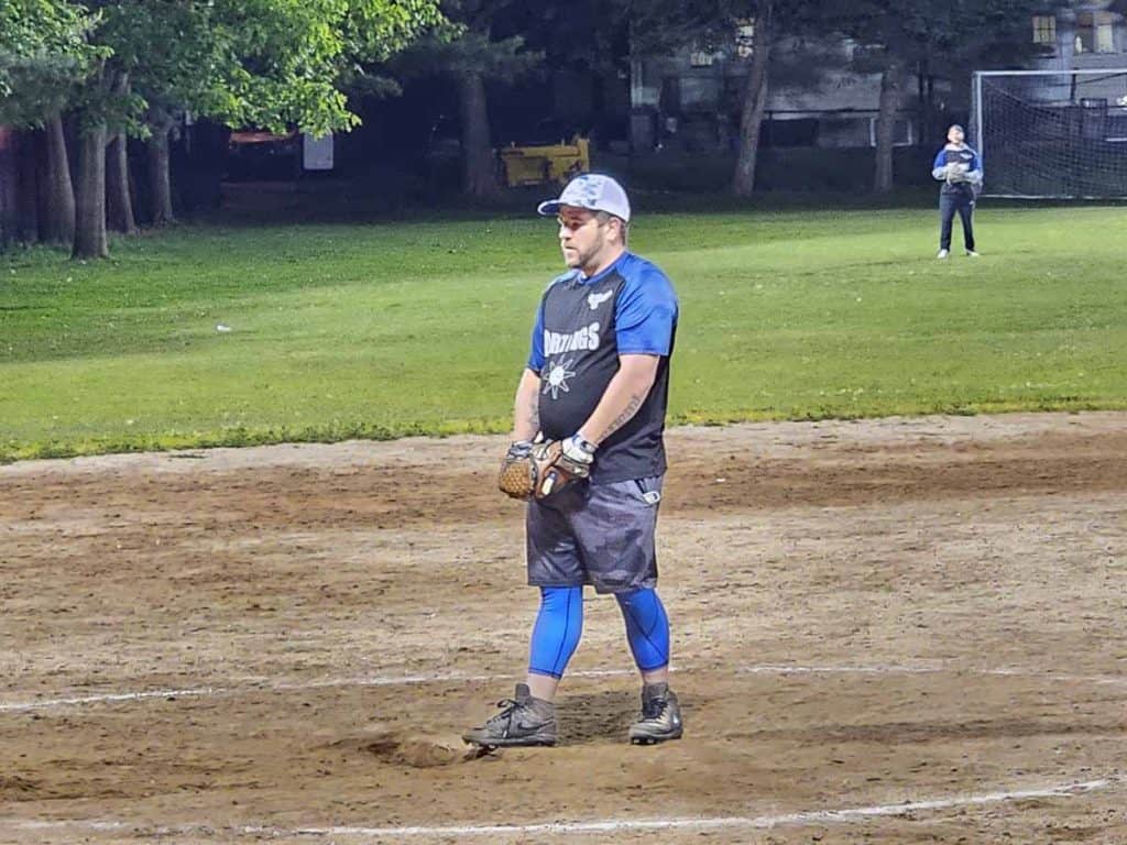 Al Tamagna delivering a pitch for Dirtbags-2