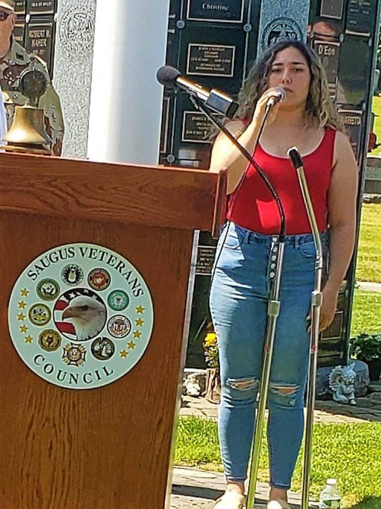 Alana Felix sings the National Anthem-2