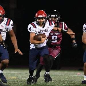 The Pats’ Jose Fuentes is shown carrying the ball during last week’s action.  (Advocate photo by Emily Harney)