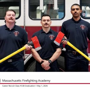 Representing Everett, from left to right: Andrew Collyer, Michael Russo (Outstanding Student of Class #338), and Erick Thompson.  (Courtesy photo)