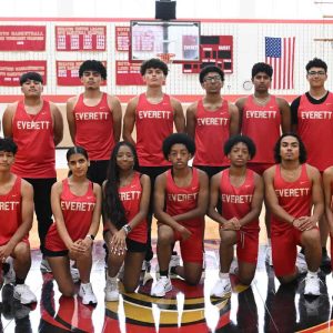 2025 Everett Crimson Tide  Varsity Cross Country Team in no particular order: Akanksha Neupane, Shashi Pokhrel, Nathalia Dos Santos Cesario, Dominico Delle Rose, Lucas Nunez, Emit Nunez, Jeremy Whitlow, Anthony Whitlow, Carlos Pagan, Bryan Lewis, Wilmer Fuentes, Dante Gell, Pratyush Darai, Anthoid Khanal, Michael Lemus Solis, Raakin Shrestha, Christopher Portillo Cruz.  (Advocate photo)