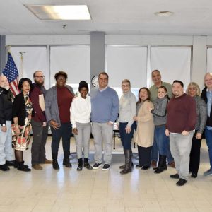 Mayor Carlo DeMaria and City of Everett staff gathered alongside Bishop Regina Shearer at the Lunch and Learn for January.  (Photo courtesy of the City of Everett)