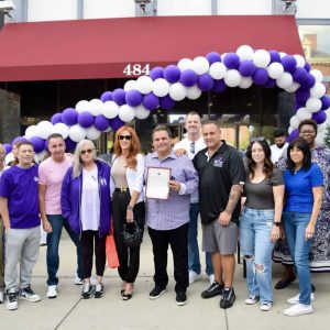 Mayor Carlo DeMaria presented a proclamation alongside First Lady Stacy DeMaria, City of Everett staff and community members in recognition of Overdose Awareness Day.