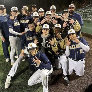 Malden High Baseball was in good spirits after its recent win over Lynn Classical. (Advocate Photo)