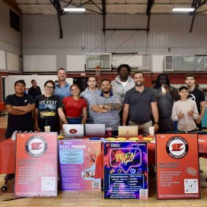 Volunteers gathered alongside the City of Everett’s Youth Development and Enrichment Department.