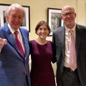 Senator Ed Markey, Susan Lewis (wife of Senator Lewis), and State Senator Jason Lewis (left to right).