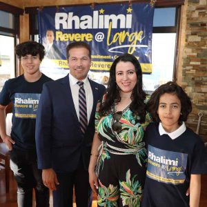 Candidate for Councillor-at-Large Alex Rhalimi and his family: Faris, Sofia and Jad.