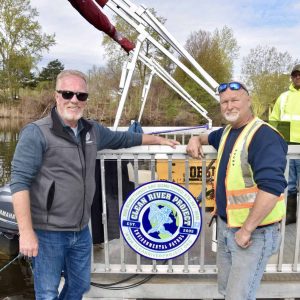 City of Everett Sustainability Project Coordinator Patrick Johnston and Clean River Project President & CEO Rocky Morrison.