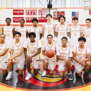 The 2024 - 2025 Crimson Tide EHS Varsity Boys Basketball Team shown in no particular order; Jevaun Berberena, Henrique Pinto, Tyson Chhun, Adam Aitmessaoud Vaca, Cristian Vasquez, Richardson Lamerique, John Luna, Jamill Nelson, Jayden Sanchez, Jayden Alsaindor, Sean Burnett, Geordiell Luna-Morales, Antonio Iraola, Deyvid Xavier, and Benji Joseph.  (Advocate file photo)