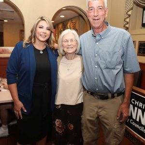 Candidate for Ward 6 Councillor Chris Giannino is shown with his daughter, State Representative Jessica Giannino, and his proud mom, Joann Giannino.