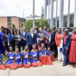 The City of Everett joined with community members and elected officials to raise the Haitian flag at City Hall in celebration of Haitian Flag Day and Haitian Heritage Month.