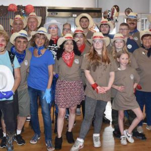 The team of volunteers for the Senior Summer Barbecue.