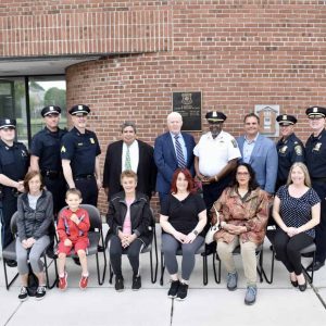 Police Chief Steve Mazzie, Bishop Robert Brown and Mayor Carlo DeMaria joined residents to pay tribute to the police officers who are no longer with us.