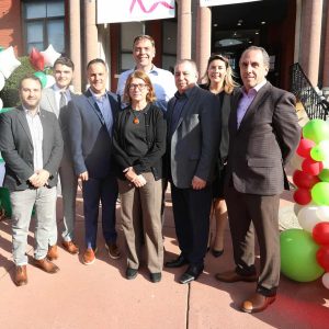 Italian dignitaries at Revere City Hall, Fabio Colasante, Silvia Salomoni, Alberio Mustone and Carmine Guafino. Back row; Gianni Hill, Mayor Patrick Keefe, State Representatives Jeff Turco and Jessica Giannino.