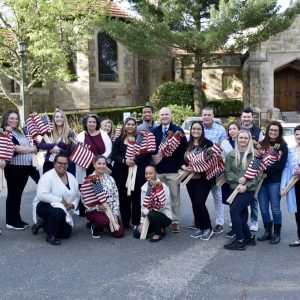 Volunteers from the Everett Public Schools were on hand to place flags on veterans’ graves.