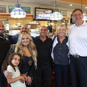Candidate for Councillor Anthony Parziale, his wife, Kali, and daughter, Presley, greeted many friends, including Ward 3 Councillor Anthony Cogliandro, Candidate for Revere School Committee Member Anthony Caggiano, City Council President Pro Tempore/Ward 1 Councillor Joanne McKenna and State Rep. Jeff Turco.