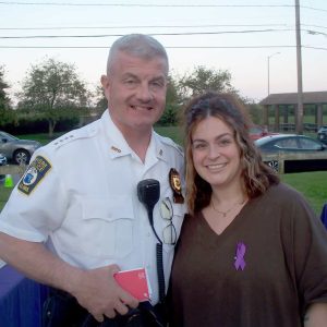 Revere Police Chief David Callahan with Health Department social worker Nicole Palermo. See photo highlights at: www.Facebook.com/Advocate.news.ma.