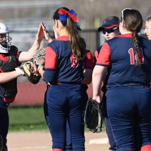 The tourney-bound Lady Patriots varsity softball team enjoyed a recent 16-1 road win against Malden. (Advocate file photo)