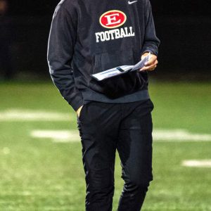 OUT AS COACH: Crimson Tide Football head coach Justin Flores, shown here during a game this season, has decided to end his coaching career at Everett High School.  (Advocate file photo)