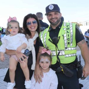 RPD Patrolman Anthony DelloIacono greeted his family, Gracie DelloIacono, 4, Letty DelloIacono, 1, Alise DelloIacono at the fun-filled family event.