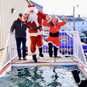 2 – Participants dressed up in costumes and took the polar plunge outside of the Everett Recreation Center.