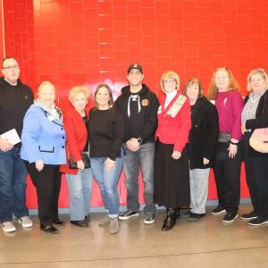 Shown from left: Daughters of the American Revolution Chaplain Jackie Smith, Town Meeting member Frank Federico, DAR Corresponding Secretary Judith Askey, DAR member Janice Jarosz, event host Jasmine Grace Marino, Town Meeting Precinct 2 member Matthew Parlante, DAR Regent Gail Cassarino, DAR Registrar Charlotte Line, DAR Vice Regent Wendy Rega, DAR Treasurer Linda Ross and DAR Librarian Justine Dolan.