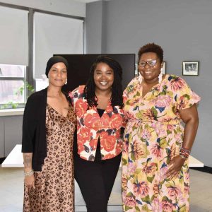Pictured from left to right: City of Everett DEI Officer Simone Holyfield, Refined to Thrive Consulting Executive Leadership Coach Natalie Petit and City of Everett DEI Director Cathy Draine.