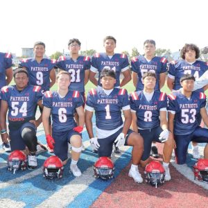 TEAM LEADERS: Seniors shown front row, from left to right, are: Emerson Baires, Capt. Walter Franklin, Capt. Jackson Martel, Capt. Mario Ramirez, Capt. Bryan Fuentes, and Kouwen Kuy. Shown back row: Omar Espinoza, Marcelo Fermin-Cuartas, Arce Didler, Adalabrto Martinez, Diego Leal Robles, Louis Forte and Head Coach Louis Cicatelli.  (Revere Advocate photo)