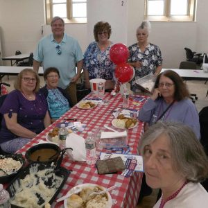 Councillor at Large and Candidate for Mayor Dan Rizzo with Jane Rizzo greeted the seniors at St.  Anthony’s Hall last Thursday afternoon during the Summer Fun Celebration.