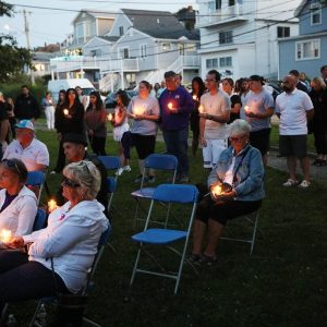 Family and friends and caring neighbors attended the Candle Light Memorial Service last week at Memorial Park – remembering those lost to drug addiction.