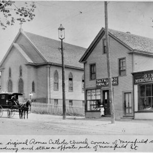 An old photo of St. Mary’s Church, which is now Immaculate Conception Church.