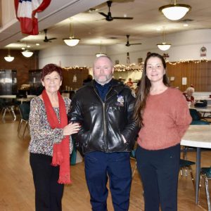 From left: Veterans Agent Gerri Miranda, Everett Police Officer Matty Cunningham and Director of Veterans Services Erika Corbeli.