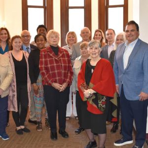 City officials, family members and residents gathered at the Parlin Library for a ceremony to dedicate the Kathleen “Kay” Donnelly Reading Room at the Parlin Library.