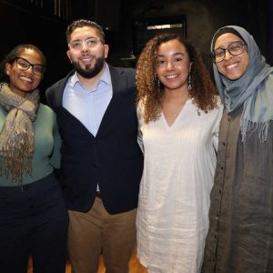 Shown from left to right, are: State Senator Lydia Edwards, Juan Jaramillo, Crystal Jaramillo and Chaimaa Hossaini.