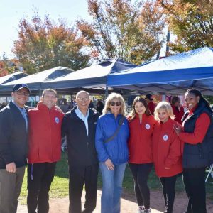 From left: Ward 3 Councillor Anthony DiPierro, Everett Substance Abuse Services Coordinator Chris Simonelli, former Ward 6 Councillor Al Lattanzi, Mayor’s Office Executive Manager Dolores Lattanzi, Grant Coordinator Rana Wehbe, Public Health Nurse Joanne Agnes and Health and Human Services Equity Access Officer Antionette Octave Blanchard.