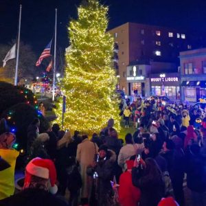 Hundreds packed city hall plaza lasy year for the annual Santa Parade and Holiday Tree Lighting event.