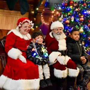 Children and families got the chance to meet and take a photo with Santa and Mrs. Claus.