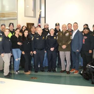 Members of Revere Police and Mayor Patrick Keefe showed their support.