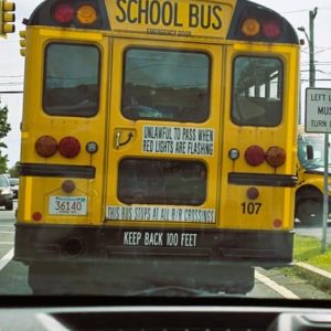 A SAFETY CONCERN: Having their child denied a seat on the school bus has angered a growing number of parents of Saugus school-age kids. (Saugus Advocate photo by Mark E. Vogler)