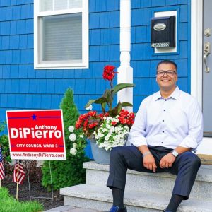 Candidate for Ward 3 Councillor Anthony DiPierro is shown with his certified nomination papers.